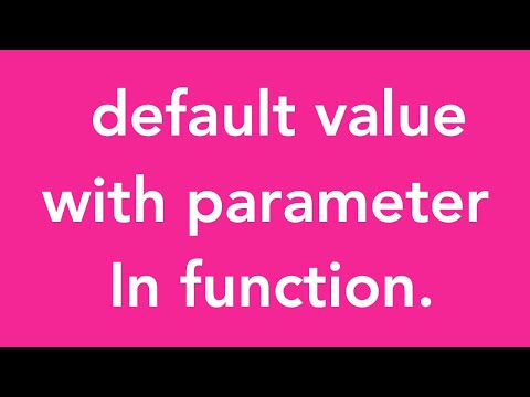 17-Default Parameter Values