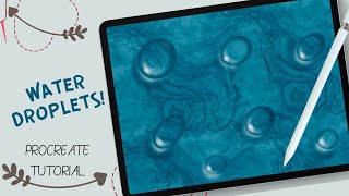 Draw realistic water droplets in Procreate