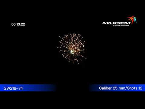 Видео: Батарея салютов RED PEONY (12/1) GW218-74