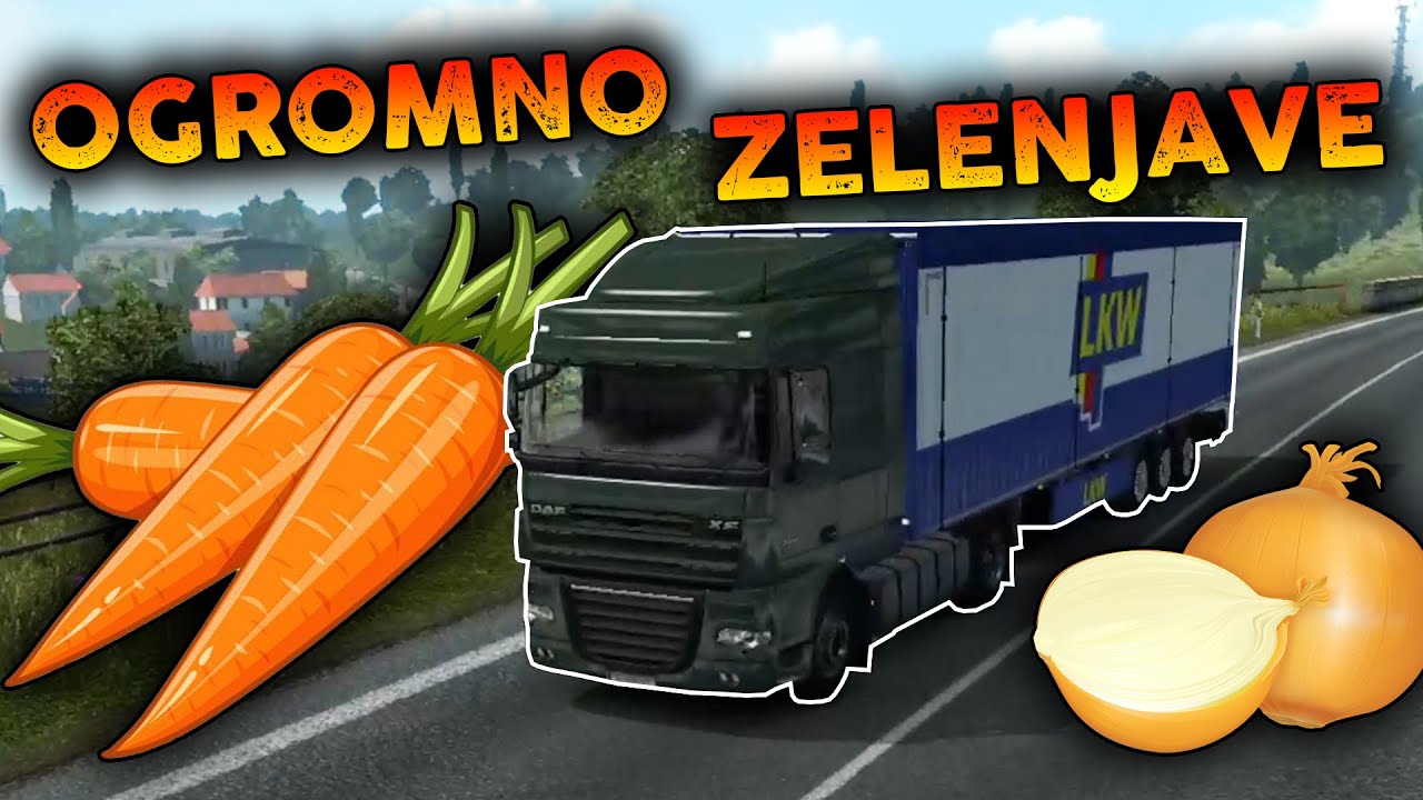 PREVAŽAM CEL TOVORNJAK ZELENJAVE | Euro truck simulator #2