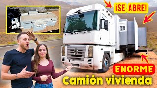 ¡ VAN TOUR extremo ! CAMIÓN GIGANTE convertido en VIVIENDA de un CIRCO  ¡82m²! Vantour español