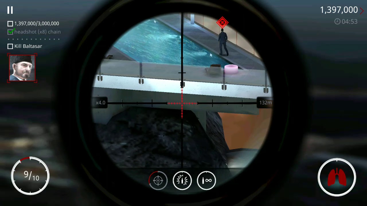 Hitman Sniper Get a score of 3000000 including a 8x headshot chain