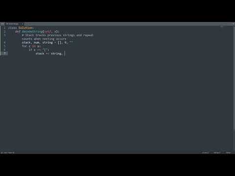 Leetcode 394. Decode String in Python | Python Leetcode | Python Coding Tutorial | Python Code ASMR