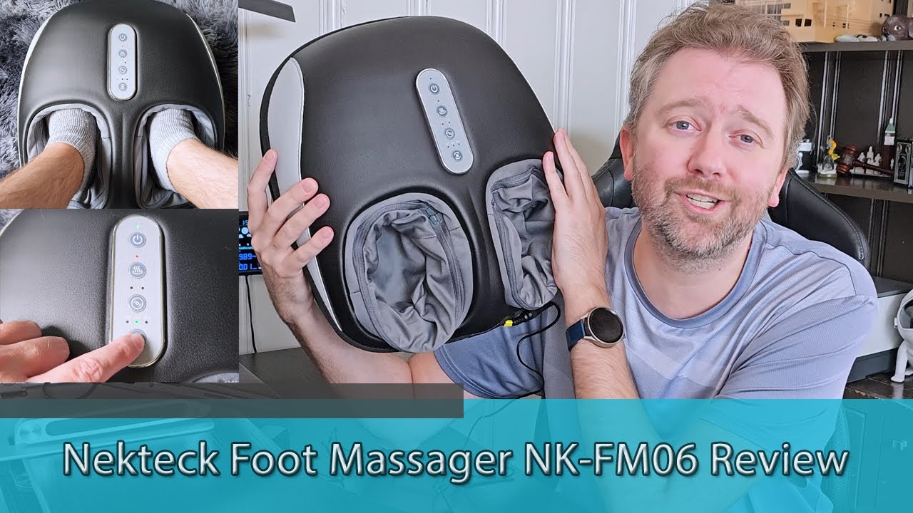 Nekteck Shiatsu Foot Massager Machine with Soothing Heat Deep Kneading  Therapy