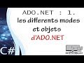 ADO.NET : 1. Cours explicatif sur les differents modes et objets d'ADO.NET