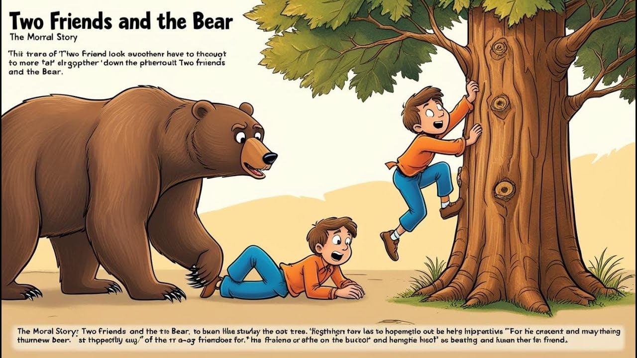 The Two Friends and the Bear 🐻 | The Bear And The Two Friends In ...