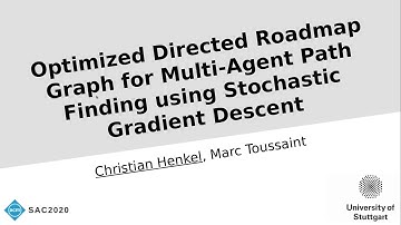 Optimized Directed Roadmap Graph for Multi-Agent Path Finding Using Stochastic Gradient Descent