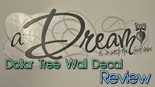 Dollar Tree Wall Decals | Quick Review | Cheap Decor | Creation in Between