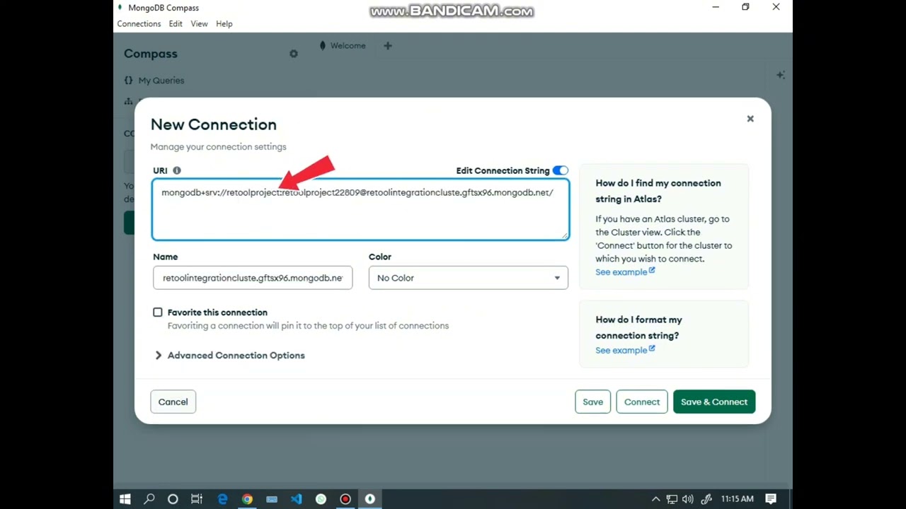 How to connect a retool table to MongoDB Atlas
