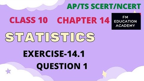 AP/TS SCERT Statistics Exercise 14.1 Question 1 Class 10 Math | Mean