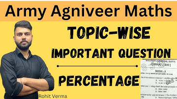 Army Agniveer Maths Important Questions 2023 #armymaths #percentage #armyexam