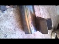 Rocket stove riser tube, final build and burn.