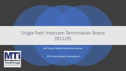 MTI Control System - 81129 Intercom Termination Board