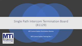 Famous MTI Control System - 81129 Intercom Termination Board Net Worth
