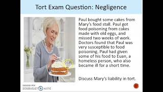 Tort Exam Question: Negligence