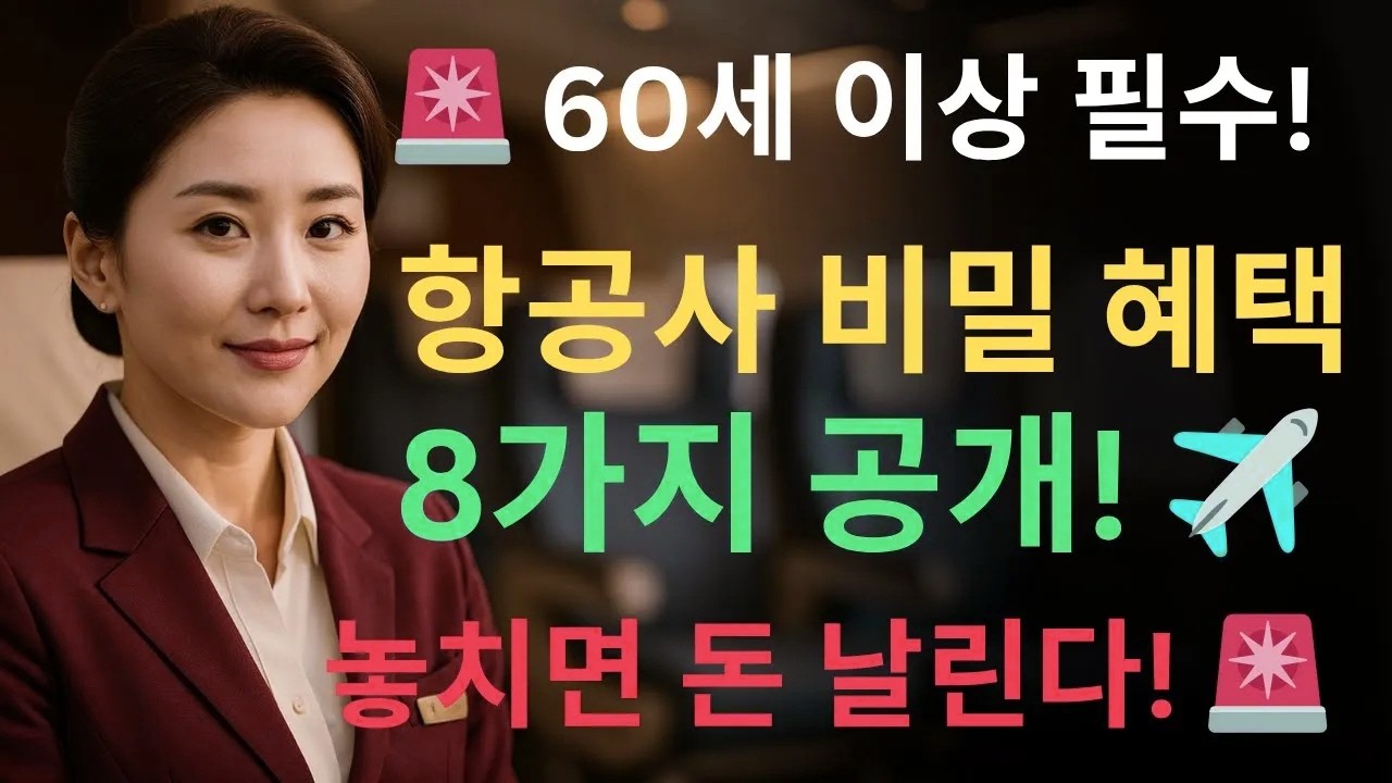 놓치면 후회!  60세 이상 여행자만 누릴 수 있는 ‘8가지 숨겨진 특권’! 항공사도 말 못한 비밀 공개! | 60세 이상 여행 혜택 | 시니어 항공 특권 | 60세 이상 특혜
