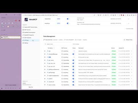 MetaMCP quick demo walkthrough