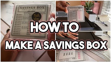 HOW TO MAKE A SAVINGS BOX!  SAVE OVER $2500 DOLLARS!  EASY SAVINGS CHALLENGE!