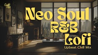 High View Cityscape Room 🌆 | Neo Soul, R&B Lofi Upbeat Chill Mix