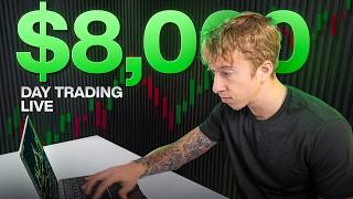 How I Made $8,000 Live Day Trading (GREAT START TO THE WEEK)