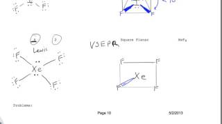 VSEPR Drawing for XeF4 Square Pyramidal