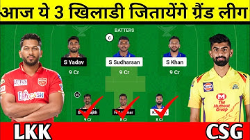 LKK vs CSG Dream11 Team | LKK vs CSG Dream11 Team Prediction | TNPL 2023 | CSG vs LKK Dream11