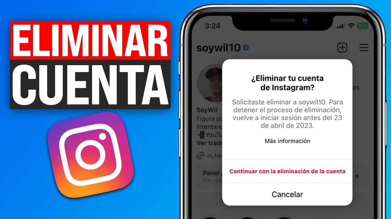 C mo eliminar cuenta de instagram para siempre 2025 youtube