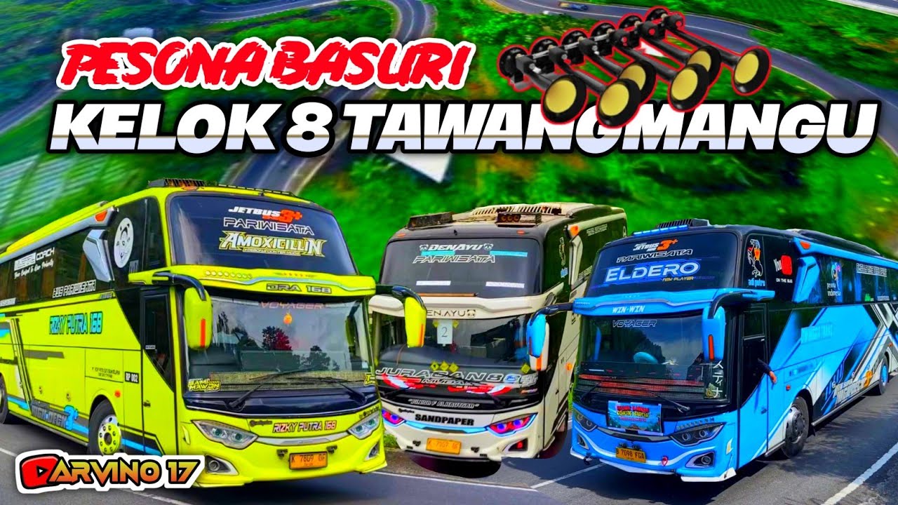 Hunting bus 🤙🤙Bus dengan Nada nada baru menggema di kelok 8 Tawangmangu #teloletbasuri #basuri