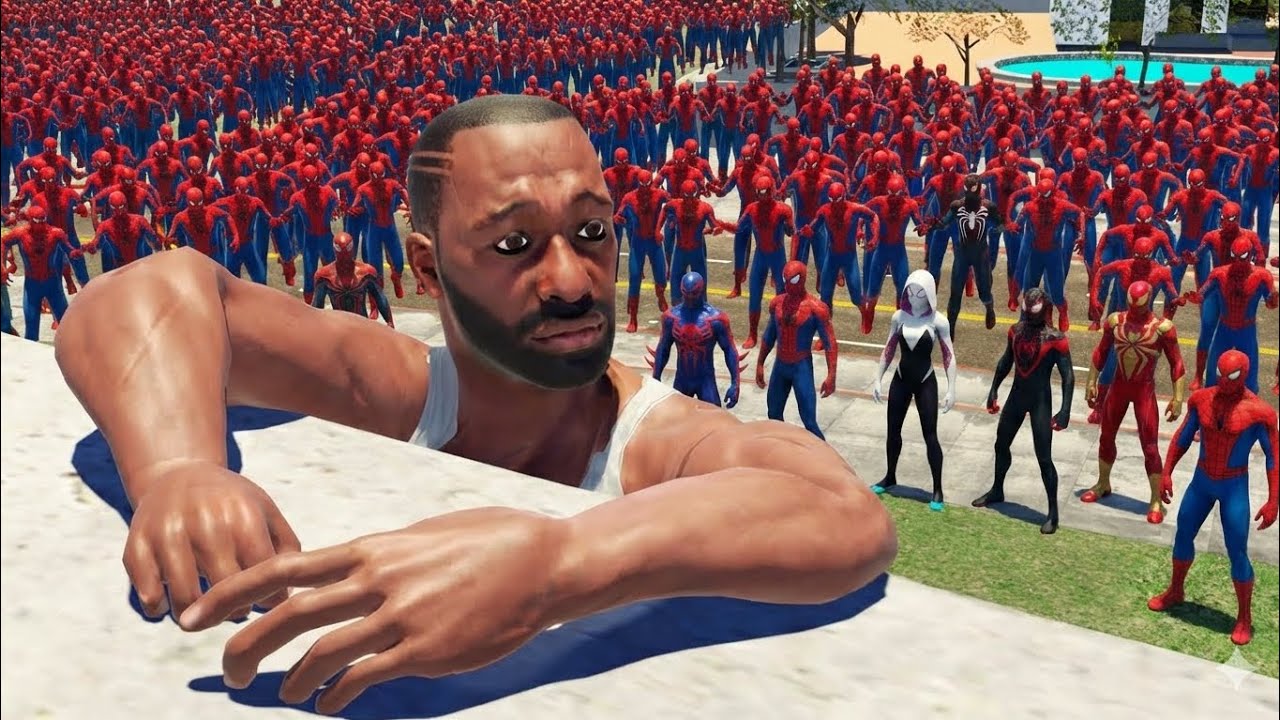 Franklin vs 1000 Spider-Man - INDIAN BIKES DRIVING 3D