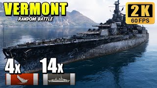 Battleship Vermont: Delivering Nearly 400K Damage in Just 12 Minutes!