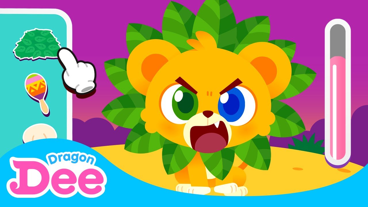 Ouch!! Baby Lion is hurt!! 🦁🩹 | Take Care of Animals Game For Kids 🐾 | Dragon Dee Games for Children