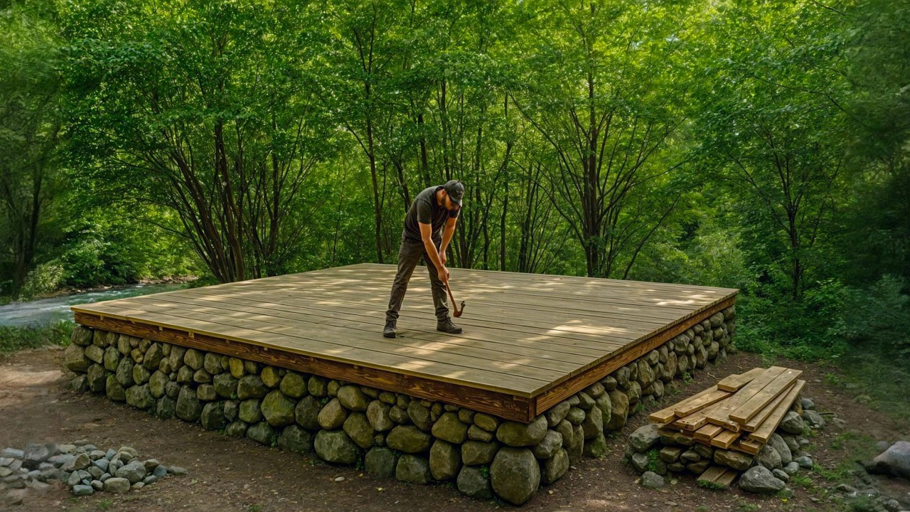 79 Days of Building a House in the Middle of the Forest - YouTube