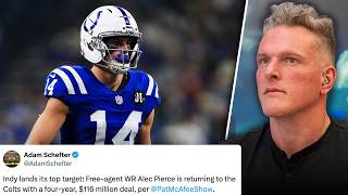 Alec Pierce Joins Pat Mcafee After Signing Largest Free Agent Wr Deal In Nfl History With Colts