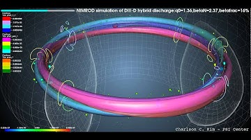 NIMROD simulation of hot particle driven (2,1) hybrid discharge