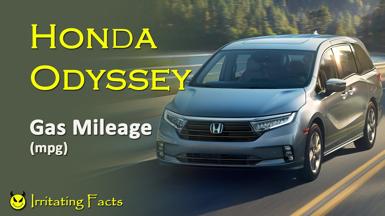 2021 Honda Odyssey gas mileage (mpg) - YouTube