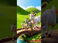 Three Brave Goats on the Bridge 🐐🌉 | Fun Rhyming Adventure Song for Kids #kidsong #kidsanimation