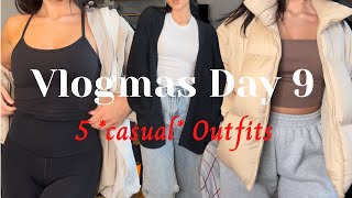 Lazy Girl Outfit Inspo *5 Comfy \&Casual  Looks* | Vlogmas Day 9