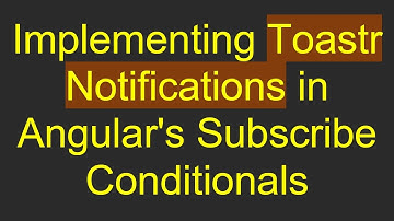 Implementing Toastr Notifications in Angular