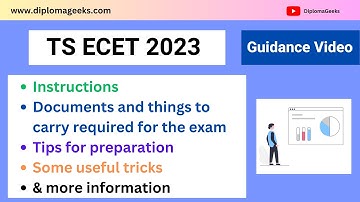 TS ECET 2023 Exam Guidance: Instructions, Tips, Tricks, and Documents You Need to Carry for the Exam