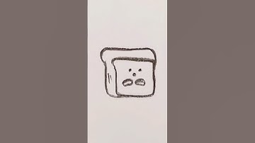 Easy cute fast way to draw toast step by step with easy fast way