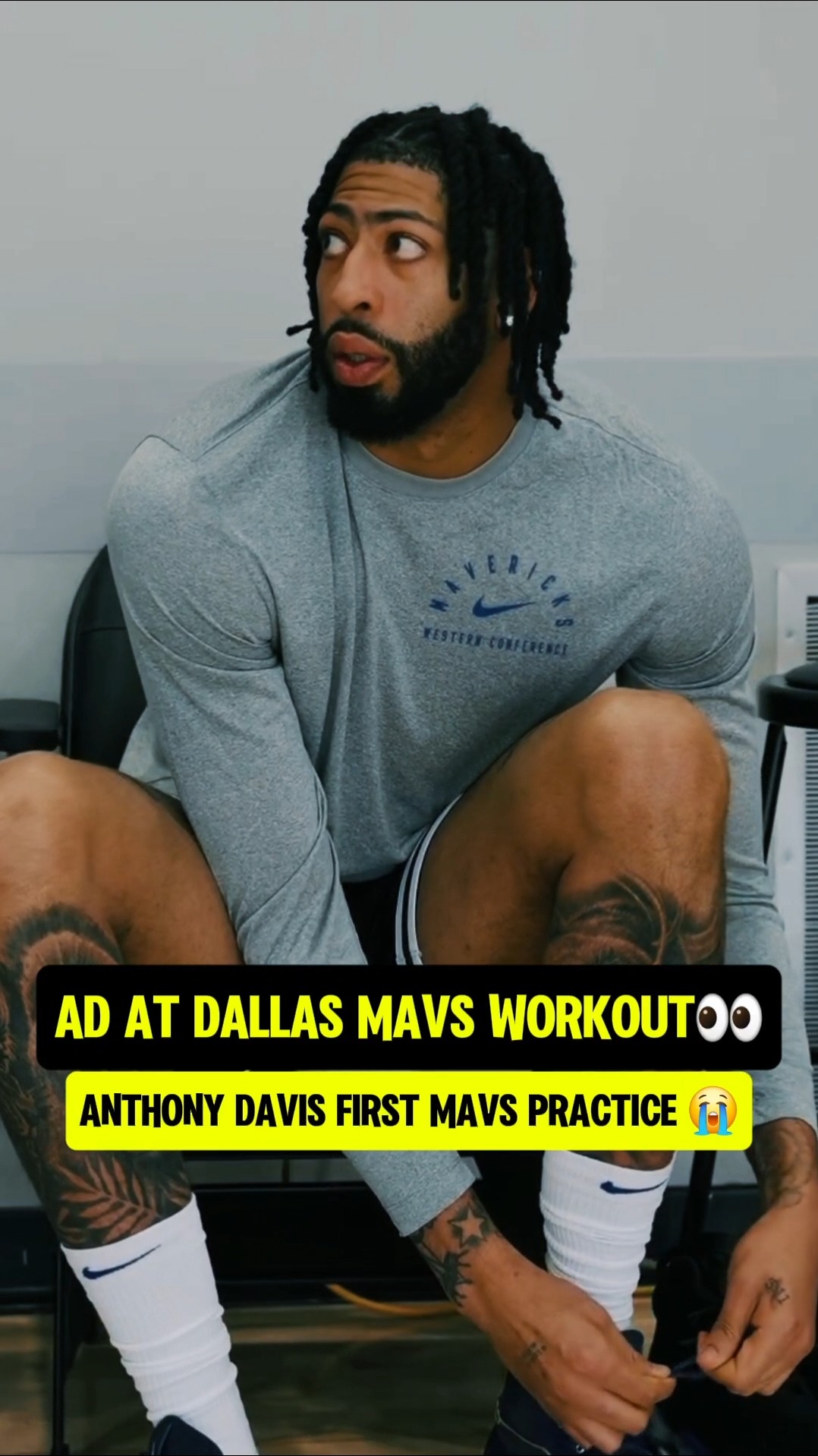 Anthony Davis FIRST Mavs Practice?