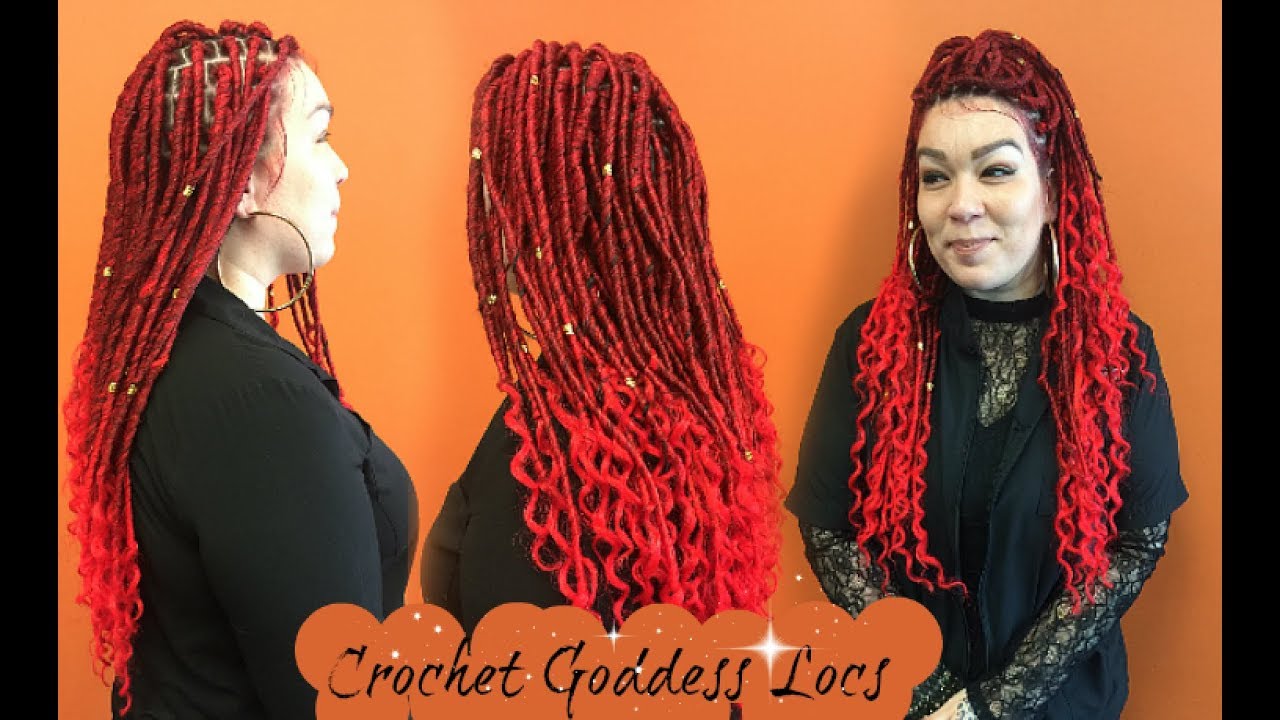 Crochet Goddess Locs Firee Red Tutorial