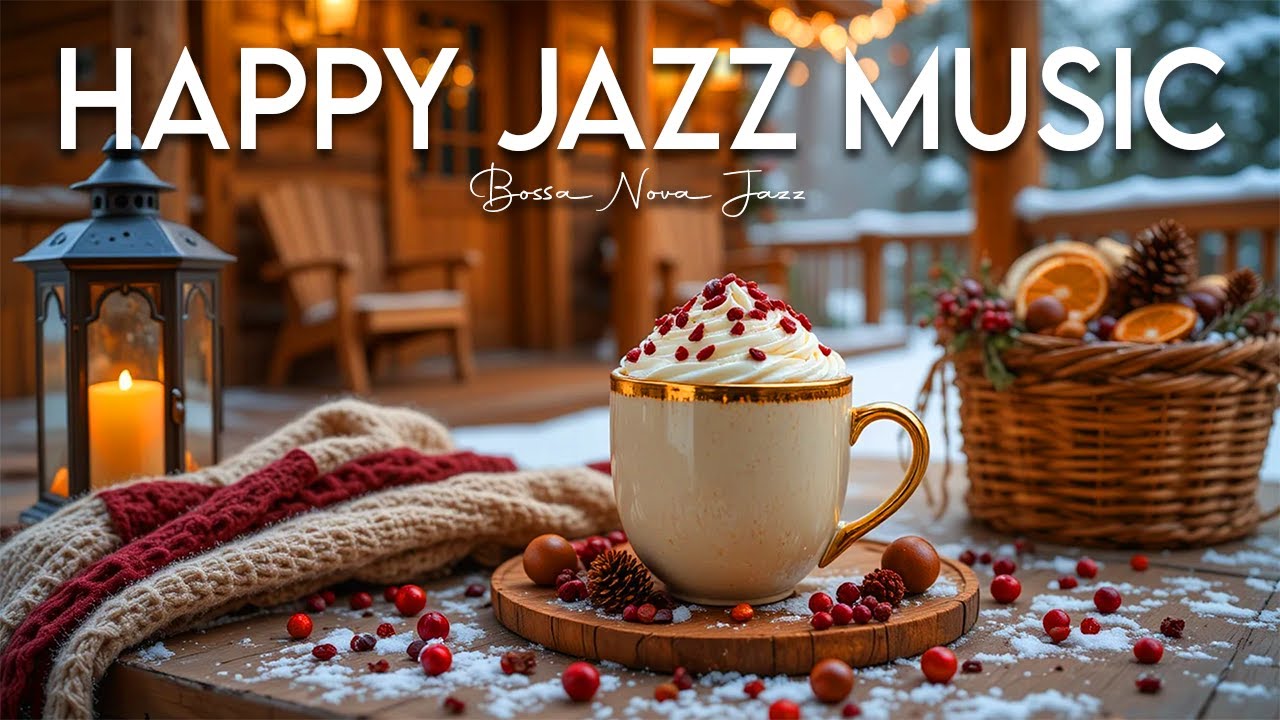 Happy Jazz Music 🎄 Cozy Coffee Jazz Music for Holiday Mood, Relaxing Work and Study Time
