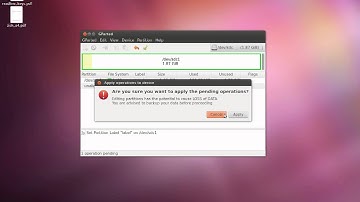 Rename disk label using Gparted