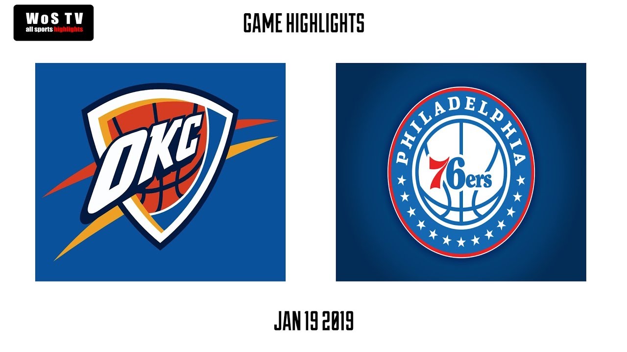 NBA, OKC Thunder, Philadelphia Sixers, Highlights.