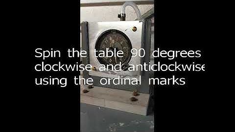 gyro compass test using bryans compass table