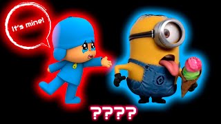 Pocoyo & Minion Ice Cream Its Mine Sound Variations In 37 Seconds Stune