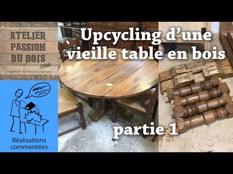 Upcycling d&rsquo;une vieille table en bois - partie 1 (transformation d&rsquo;une table haute en table basse)