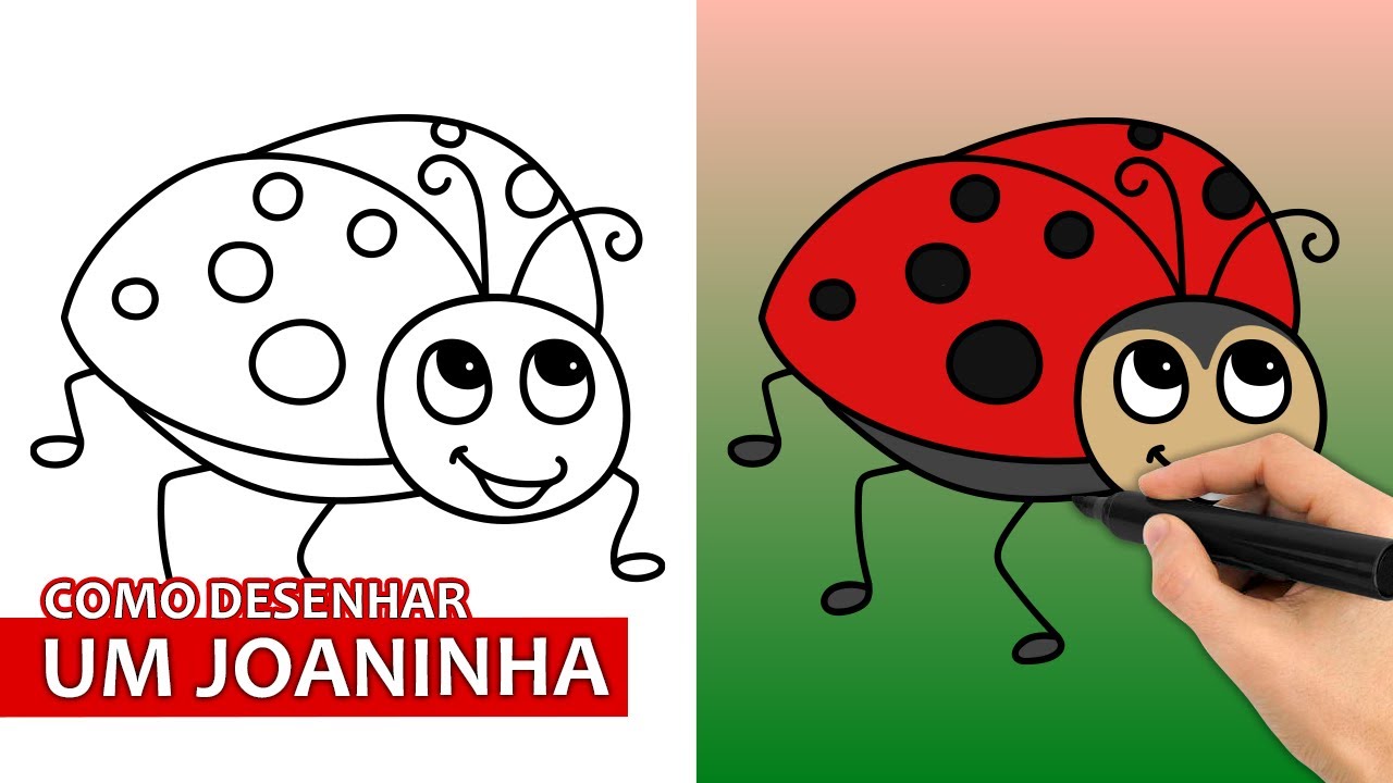 Como Desenhar Uma Joaninha | Tutorial De Desenho Fácil Passo A Passo ...
