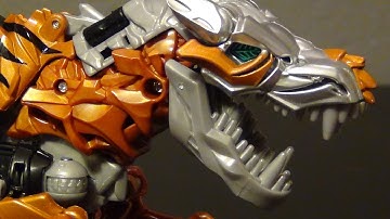 TOY REVIEW! "Transformers: Age of Extinction" GRIMLOCK Voyager Class!